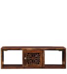 Aramika Sheesham Wood Book Shelf With Door In Provincial Teak Finish