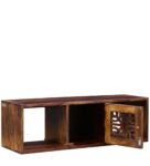 Aramika Sheesham Wood Book Shelf With Door In Provincial Teak Finish