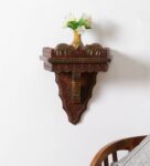 Solid Wood Floating Wall Shelf in Walnut Finish