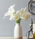 Artificial Synthetic Mini Calllily Flower (32 cm Tall Set of 12 White)