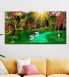 Flow Multicolour Canvas Framed Landscape Art Print