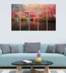 Beautiful Temple Wood Framed Velvet Laminated Art Print