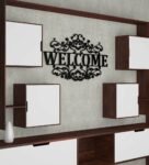 Beautiful Welcome Design In Brown Wooden Wall Hangings