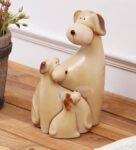 Beige Ceramic Animal Figurine Set of 3