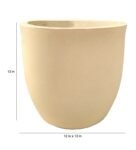 Beige Polymer Cup Shaped Small Planter