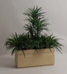 Beige Polymer 21 Inch Rectangular Planter