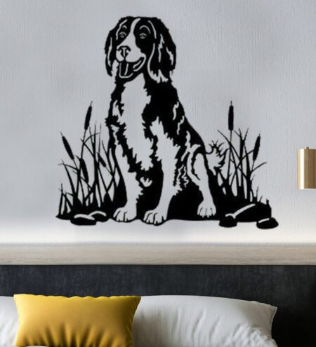 Iron Adorable Dog Wall Art In Black