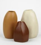 Biege Ceramic Uniqualy Table Vases