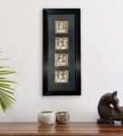 Black Brass Warli Brass Figurine Seethrough Wall Art