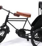 Black & Brown Iron And Wood Rickshaw Miniature