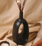 Black Ceramic Tarter Table Vases