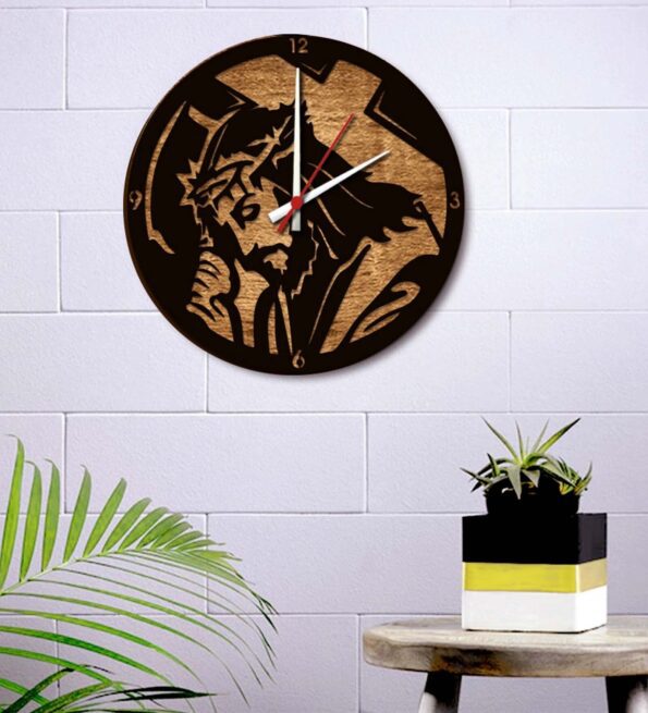 Black Engineered Wood Flick Modern Wall Clock