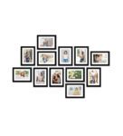 Black Engineered Wood Vera Set Of 12 Collage Photo Frames