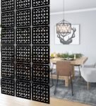 Black Engineered Wood Set of 12 Blocks Hanging Screen & Dividers