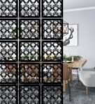 Black Engineered Wood Set of 12 Blocks Hanging Screen & Dividers