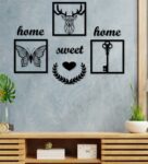 Black Home Sweet Home Wooden Wall Decor