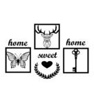 Black Home Sweet Home Wooden Wall Decor