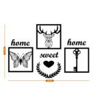 Black Home Sweet Home Wooden Wall Decor