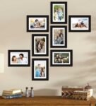 Black Polyresin Individual Melody Set Of 8 Collage Photo Frames