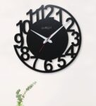 Black MDF Wall Clock