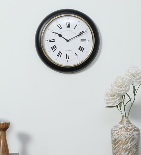 Black Metal Traditional Wall Modern Wall Clock