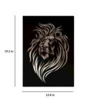 Black Mild Steel Lion Without LED