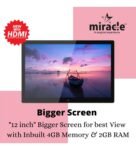 Black Plastic 12 Inch Digital HDMI Photo Frame