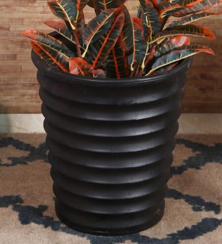 Black Plastic Container for Plant