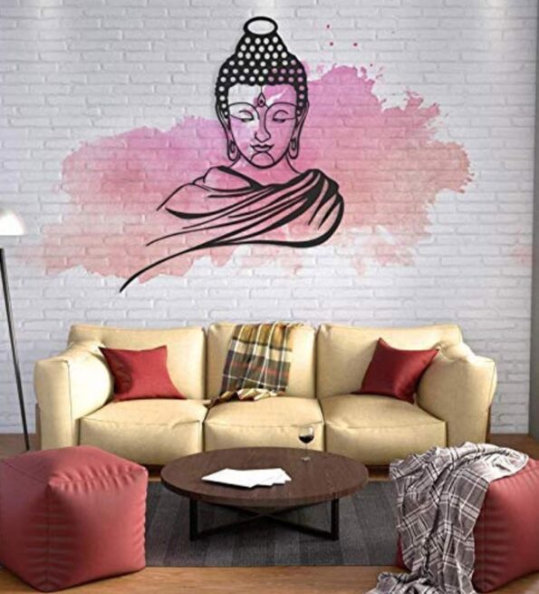 Black Steel Lord Buddha Wall Art