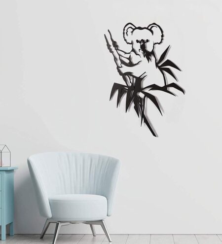 Black Steel Mordern Koala Wall Art