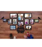 Black Solid Wood Set Of 13 Collage Photo Frames