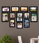 Black Synthetic Wood Set Of 12 Individual Photo Frames