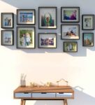 Black Synthetic Wood Moist Set Of 11 Collage Photo Frames