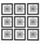 Black Synthetic Wood Moist Set Of 9 Collage Photo Frames