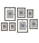 Black Sythetic Wood Moon Wall Collage Set of 7 Photo Frames