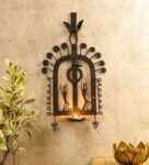 Black Metal Wall Tea Light Holder