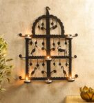 Black Metal Wall Tea Light Holder