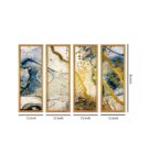 Flow Multicolour Canvas Framed Abstract Art Panel Set of 4