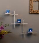 White Metal Porco Wall Candle Holder