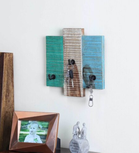 Blue Mdf Key Holder