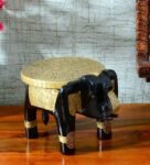 Brass Fitted Elephant Stool