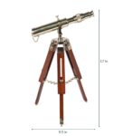 Brass Telescope With Wooden Tripod Stand