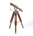 Brass Telescope With Wooden Tripod Stand