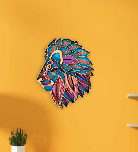 Brave Simba Pine Wood Wall Art