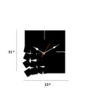 Black MDF Broken Modern Wall Clock