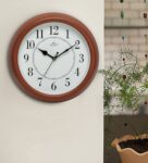 Brown Plastic Analog Wall Clock