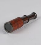 Brown Brass And Wood Telescope