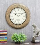 Brown Brass Traditional Analog Wall Clock