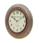 Brass Brown Round Analog Wall Clock