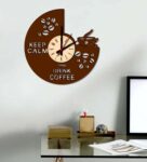 Brown Engineered Wood Analog Wall Clock